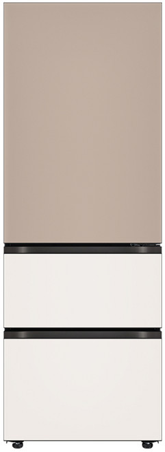 LG전자 오브제컬렉션 324L 3도어 스탠드형 김치냉장고 디오스 김치톡톡 Fit & Max 방문설치, 클레이브라운 + 베이지, Z334GCB122S