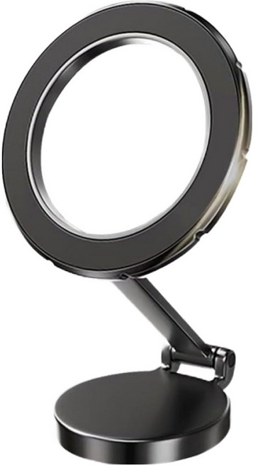 JUSTPICK 차량용 1080도 맥세이프 호환 접이식 접착 핸드폰 자석 거치대, 1개, 블랙