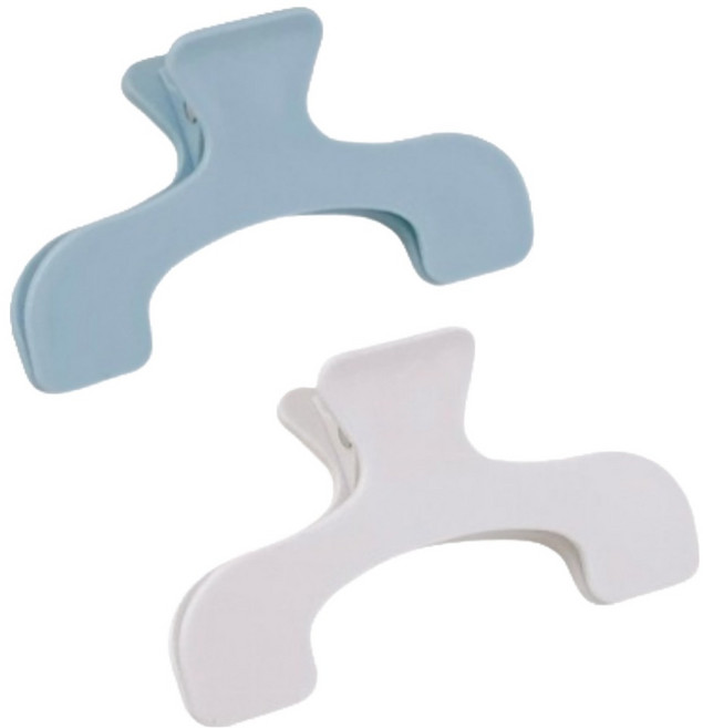 라운드픽 북스토퍼 북클립 책고정집게 2종, 화이트, 블루, 1세트