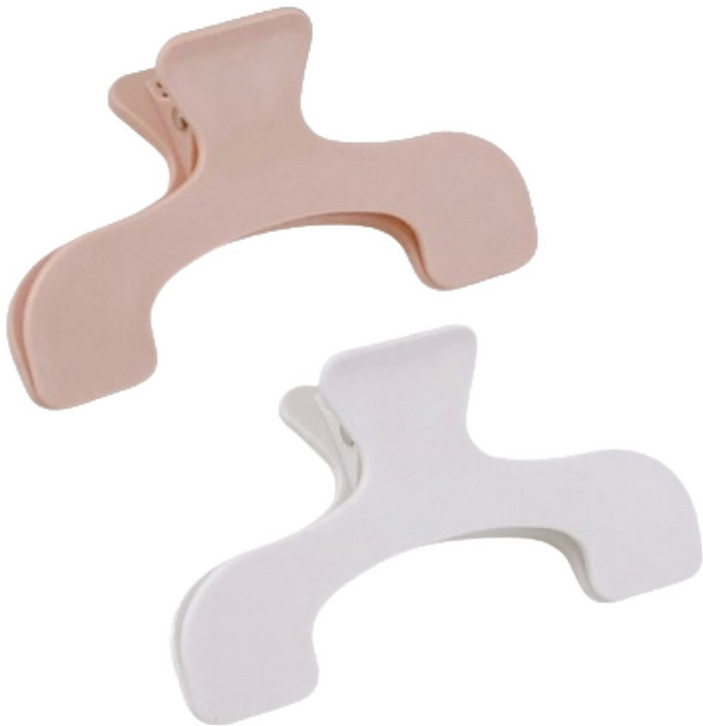 라운드픽 북스토퍼 북클립 책고정집게 2종, 화이트, 핑크, 1세트