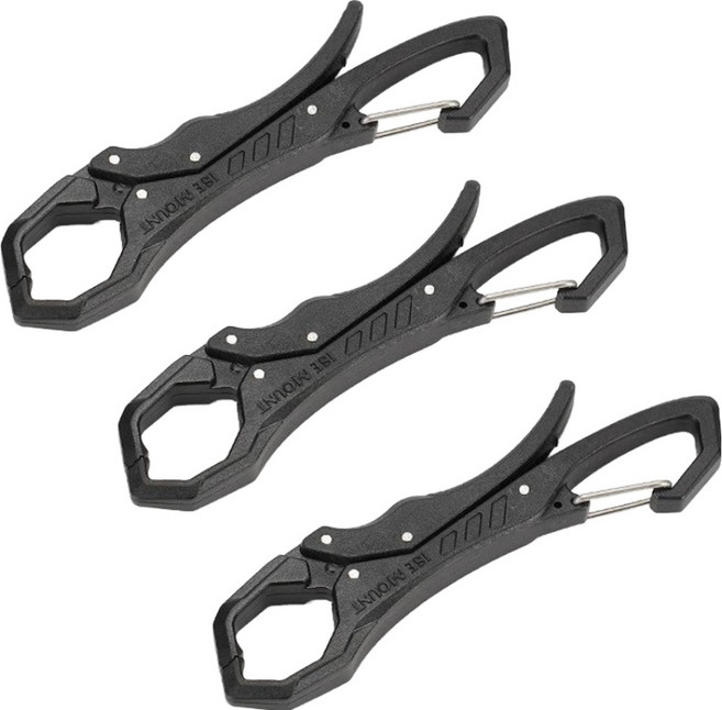 즐낚 멀티 카라비너 미니그립, 블랙, 3개