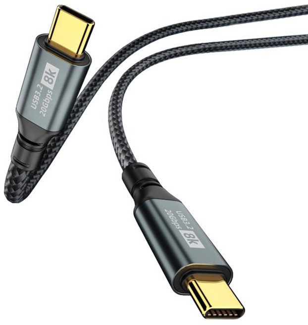 Ytek 고급 USB 3.2 Gen2 C to C타입 PD 100w 20Gbps 8K 미러링 고속 충전 케이블 Ytek-CCG2-050, 50cm, 1개