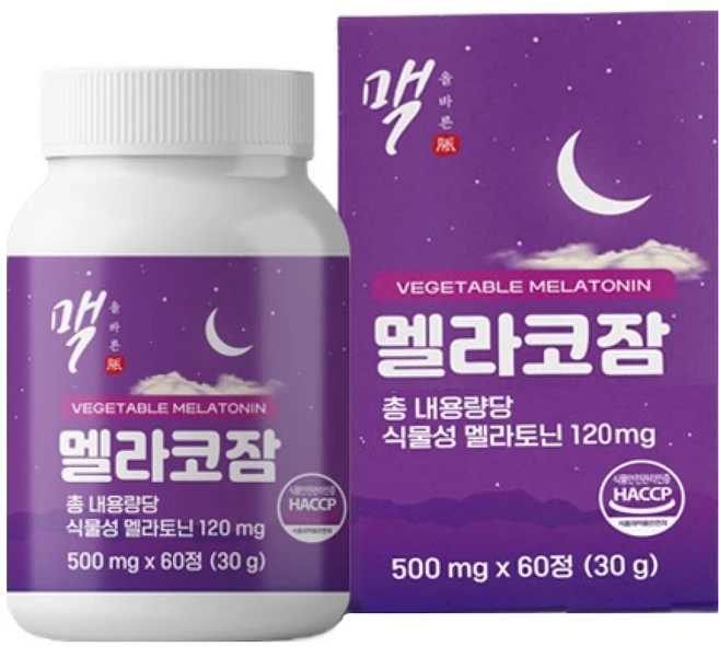올바른맥 식물성 멜라토닌 멜라코잠 60정, 30g, 1개 - 쿠팡