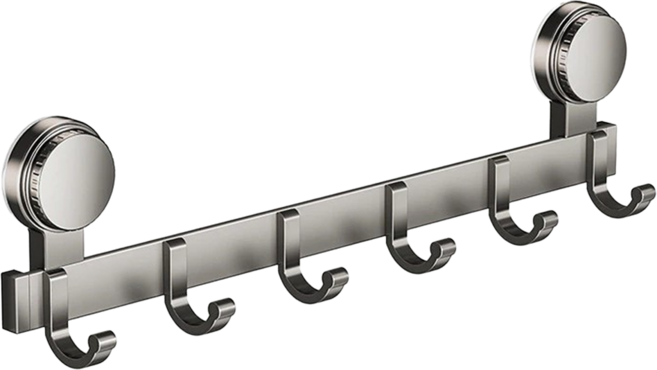 吸盤門後掛鉤/免打孔強力排鉤, 1個, 槍灰色