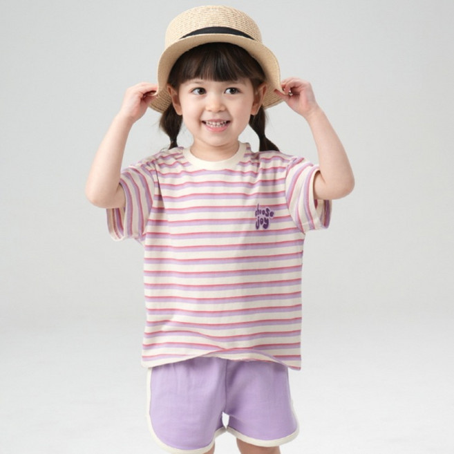 KIDSCOMO 兒童透氣Pongdang短袖上下衣套裝