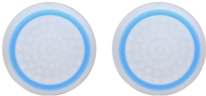 호후 플스5 PS5 Portal 포탈 컨트롤러 조이스틱 커버 스틱캡 미방, 화이트 + 블루, 2개