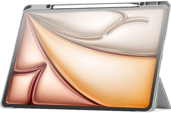 고부기 스마트커버 애플펜슬 수납 투명 분리형 케이스, 그레이, 1개