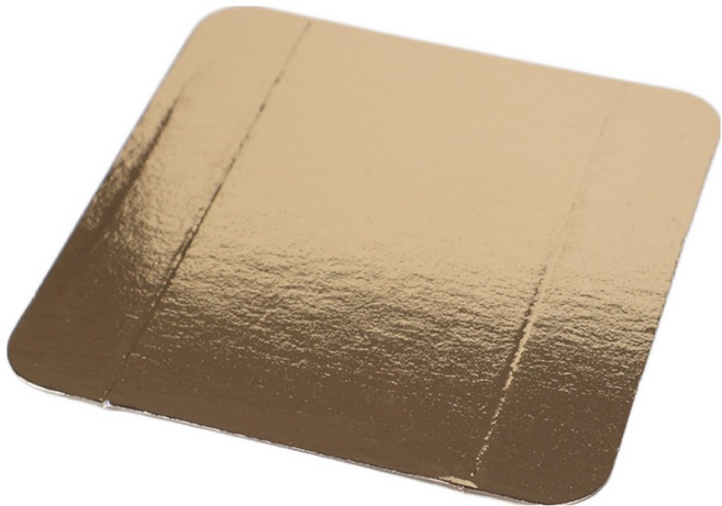 조각케익 종이받침 직사각 6 x 10 x 2 cm, 금색, 100개