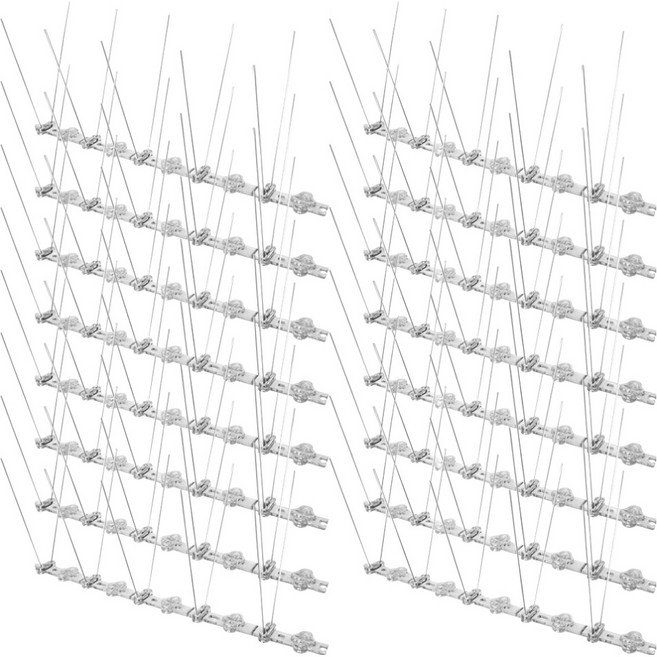 한일 비둘기 퇴치 버드 스파이크 25cm + V자 스테인리스 스틸 5p + 아크릴 양면테이프 25cm 세트, 16세트