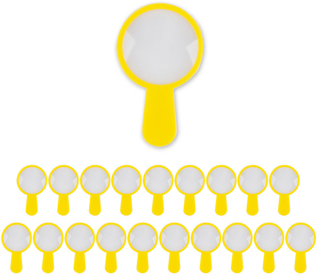 유니아트 미니돋보기, 노랑, 20개