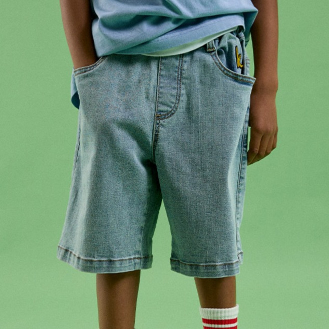 MARK GONZALES KIDS 兒童天使丹寧短褲