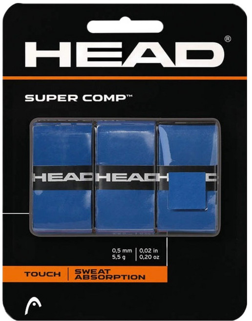 헤드 슈퍼콤프 오버 테니스 그립 3p, 블루, 1개