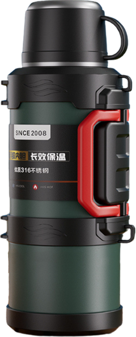 316保溫壺, 軍綠色, 1個, 5L