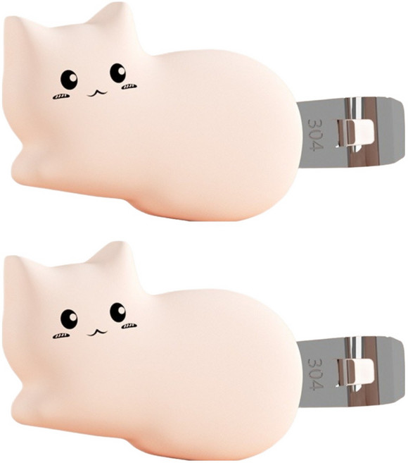 고양이 자석 병따개, 4 아이보리, 2개