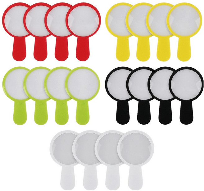 유니아트 미니돋보기, 혼합색상, 20개