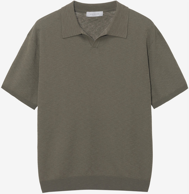 마인드브릿지 남성용 통기성 린넨라이크 카라반팔니트 MZKT3121