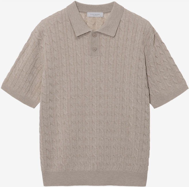 마인드브릿지 남성용 케이블 카라반팔니트 MZKT3123