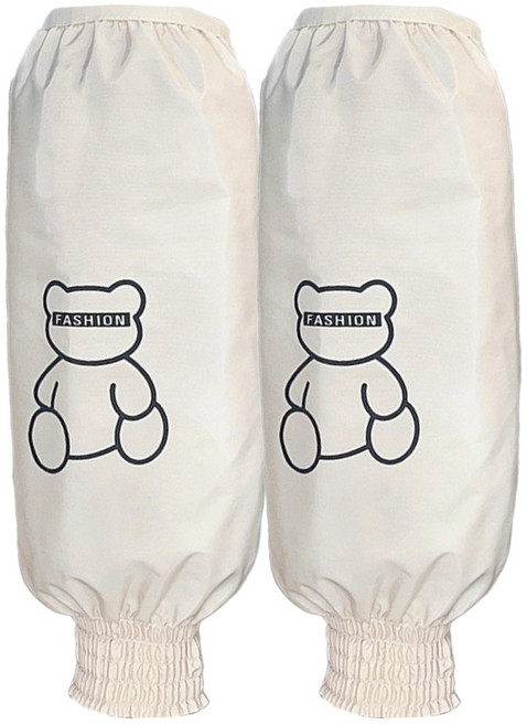 케리코 곰돌이 방수 양손 팔토시 세트, 베이지