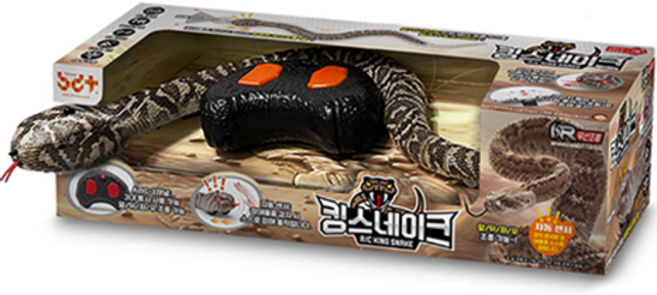 반디 RC 움직이는 킹 스네이크 무선 조종완구, 혼합색상, 1개