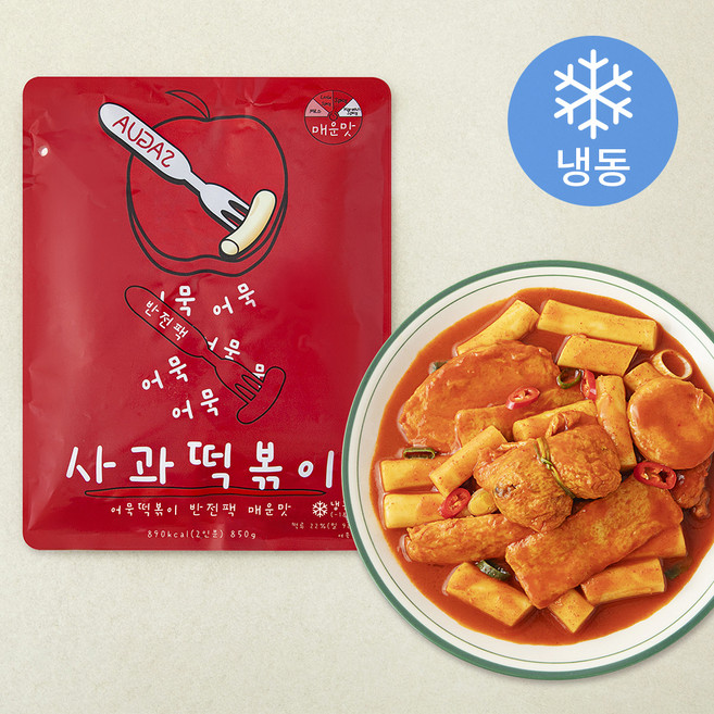 사과떡볶이 반전팩 어묵떡볶이 매운맛 (냉동), 850g, 1개