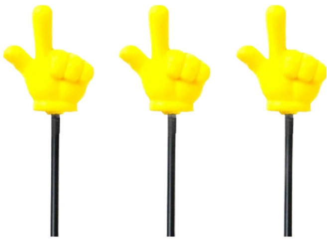 비에이비오 손가락 지시봉 가위, 혼합색상, 3개