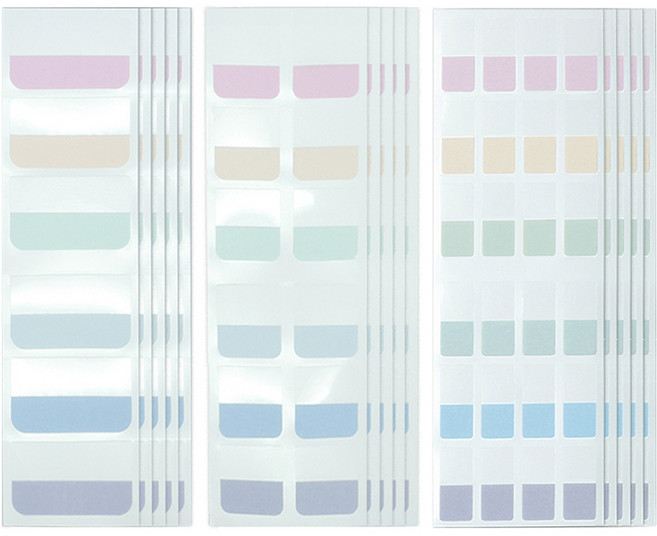 투코비 인덱스 스티커 메모 모란디컬러 대형 60p + 중형 120p + 소형 240p 세트, 1세트