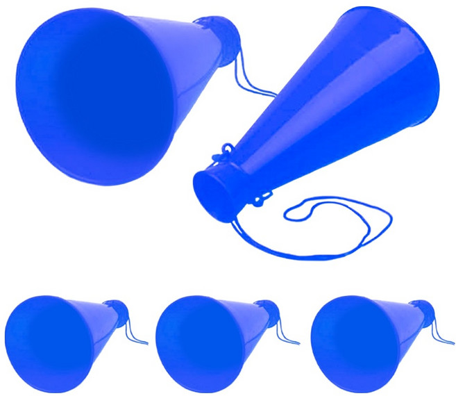 비에이비오 응원용 확성 메가폰 5p + 목걸이 5p 세트, 블루, 1세트