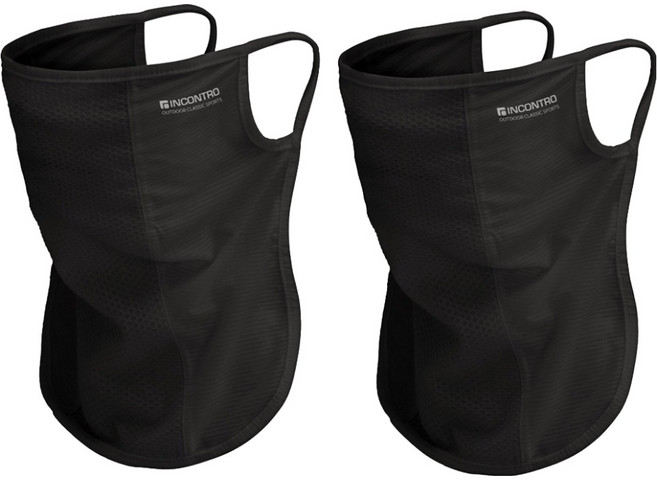 인콘트로 쿨 메쉬 이지 스포츠마스크, 블랙, 2개