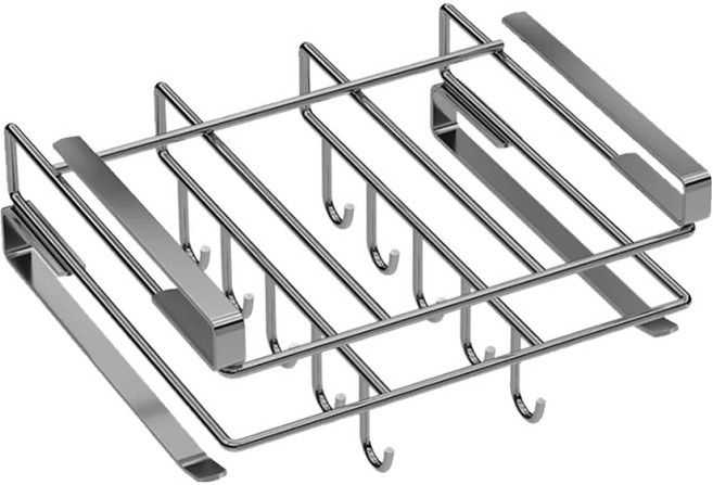 한양MSL 스텐 무타공 주방 조리도구 걸이, 실버, 1개