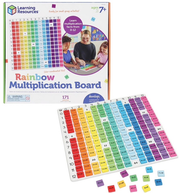 러닝리소스 레인보우 곱셈 보드 LER1335, 1개