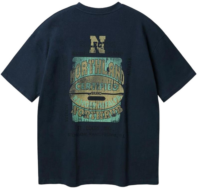 앨빈클로 남녀공용 피치 노스랜드 오버핏 반팔티 AST4701