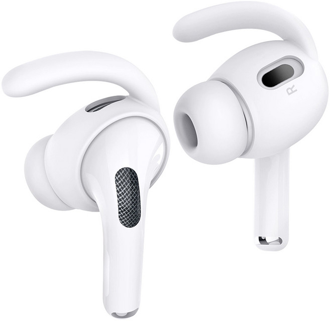 스페이스쉴드 에어팟 프로 2 호환 유닛 분실방지 스탠다드 실리콘 이어 후크 숏타입 2p, 화이트, 1개