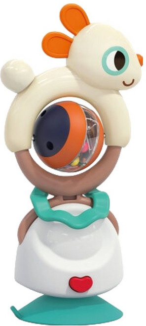 홀라 유아용 2in1 하이체어 흡착 장난감, 장난꾸러기 토끼, 1개