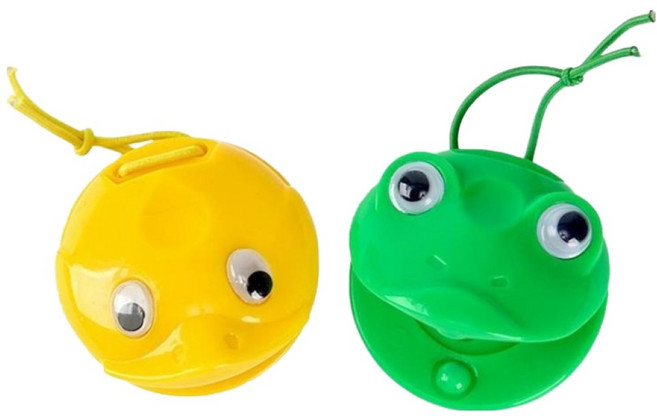 캐스비 맑은소리 동물캐스터네츠 2종 세트, 1세트, 오리 + 개구리