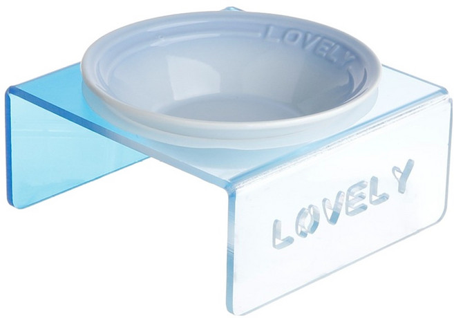 플리즈펫 반려동물 슈가캔디 식기 세트, 1세트, 블루