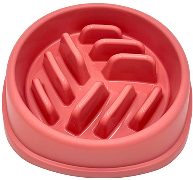 둥둥펫 반려동물 급체 과식 방지 밥그릇, 핑크, 1개