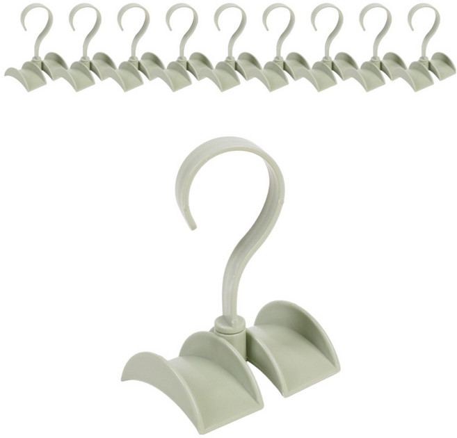 쪼이소 다용도 가방걸이, 그린, 10개