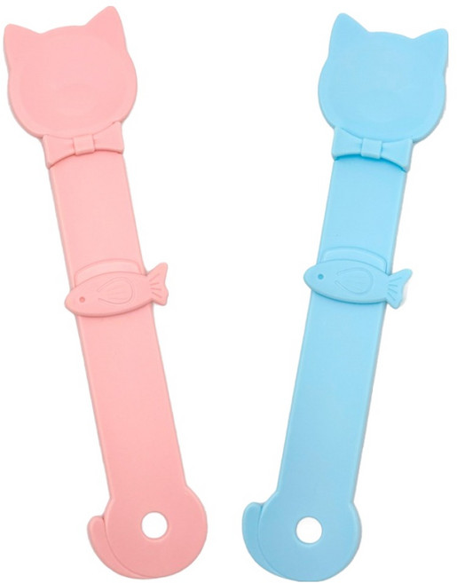 둥둥펫 고양이 짜요 간식 짜개, 핑크, 블루, 1세트