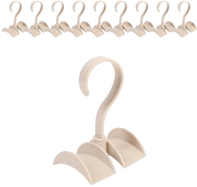 쪼이소 다용도 가방걸이, 베이지, 10개