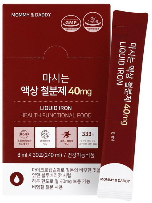 마미앤대디 마시는 액상 철분제 30p, 1개, 30정