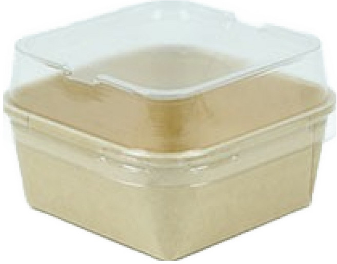 천운패키지 KP무지 정사각 브레드롤컵 + 뚜껑 세트, 50세트