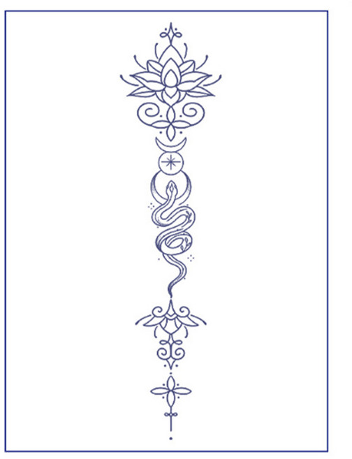 젤루나 반영구 레터링 여름 바디 헤나 타투 스티커, T149, 1개