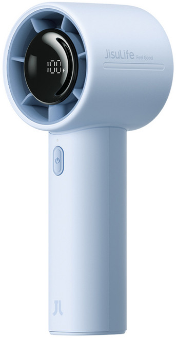 지수라이프 BLDC LED 미니 휴대용 무선 선풍기, Handheld Fan Life10 S, 라벤더블루