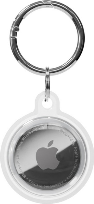 신지모루 에어태그 360도 풀커버 TPU 소프트 커버 케이스, 클리어, 1개