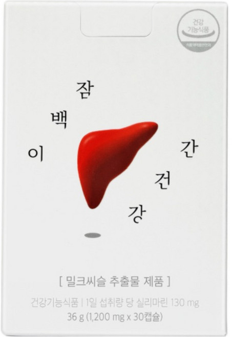 잠백이 간 건강 실리마린 밀크씨슬 37.5g, 30정, 1개