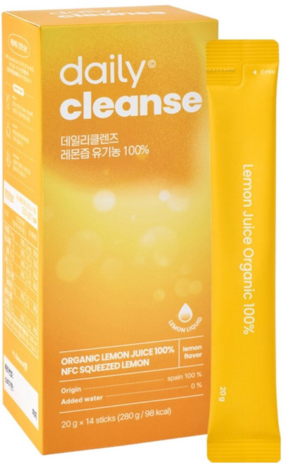 엔라이즈 데일리클렌즈 유기농 레몬즙, 20ml, 14개