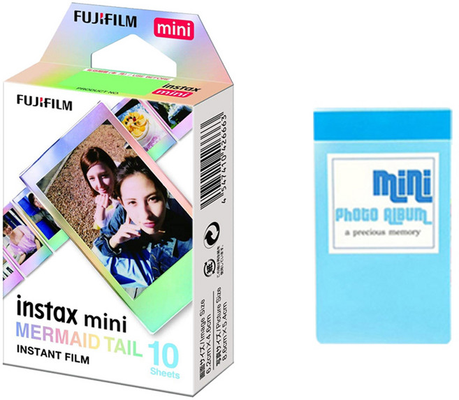 Instax 卡通迷你底片 美人魚尾巴 10入 + 單層相簿, 1套, 單一商品
