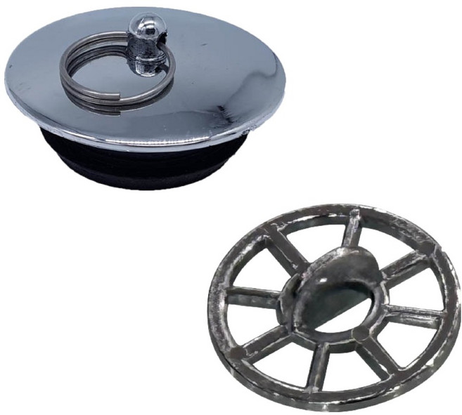 두진 바스 욕조마개 + 욕조걸름망 크롬 세트, 혼합색상