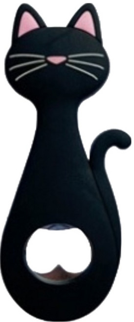 머니풀 고양이 냉장고 자석 병따개, 1 블랙, 1개