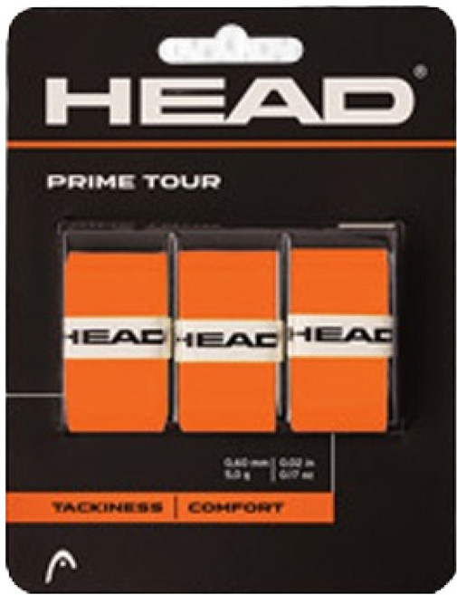 헤드 프라임투어 오버 테니스 그립 5g 3p, Orange, 1개